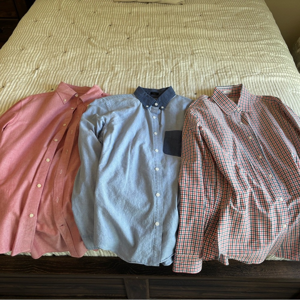 Three long sleeve button downs